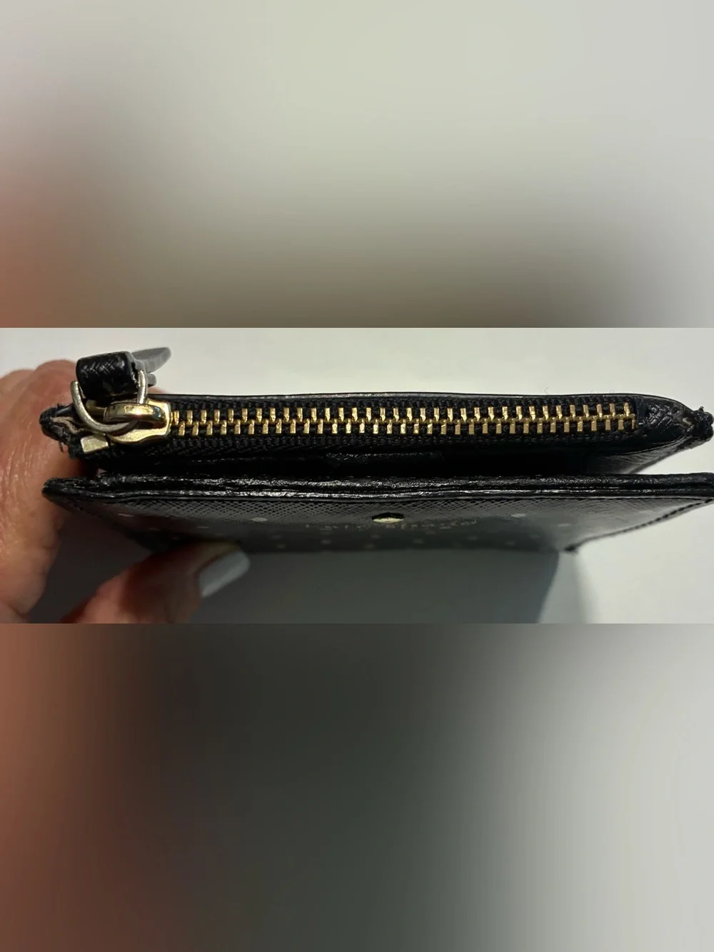kate spade Black Polka Dot Compact Wallet